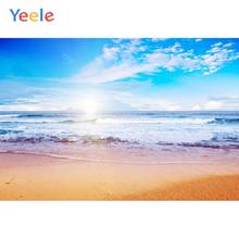 Yeele Seascape Background Summer Sea Beach Sand Cloudy Blue Sky natural scenery Photography Backdrops Photocall Photo Studio 2024 - buy cheap