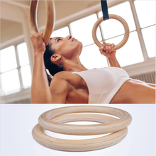 Новые деревянные 28 мм упражнения фитнес гимнастические кольца для тренажерного зала упражнения Кроссфит тяги Ups мышцы 2024 - купить недорого