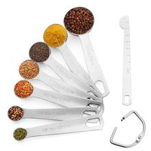 8Pcs Stainless Steel Measuring Spoons Cup Kitchen Measuring Tool Cooking Baking Scale Scoop Measuring Cups Cooking Tool 2024 - buy cheap