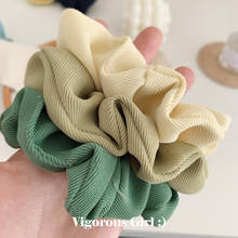 Free shipping korea style women scrunchies corduroy girl's hair bands basic ponytail holder hair accessories 2024 - buy cheap