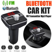Car Mp3 Player Wireless Bluetooth Car Fm Transmitter Radio Lcd Aux Sd Card Dual 2 Usb Charger Mp3 Player Car Electronics 2024 - buy cheap