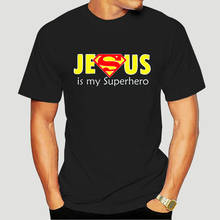 Jesus Is My Superhero T-Shirt Men and Women Cool Tee big Size S-XXXL-3947A 2024 - buy cheap