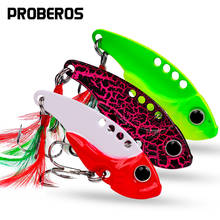 PRO BEROS 8PC Spoon Fishing Lures 8 Color Fishing Bait 11g-0.39oz/5.5cm-2.17" with #6 Feather Treble Hooks Fishing Lures Tackle 2024 - buy cheap