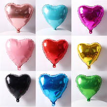 Balão laminado de hélio em alumínio com coração, ouro rosa, prata, azul, globos de ar, aniversário, casamento, chá de bebê, decoração para festa 2024 - compre barato
