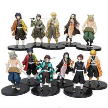 Bonecos de anime, bonecos de ação demon slayer kimetsu no yaiba kamado tanjirou agatsuma zenitsu hashibira inosuke 2024 - compre barato