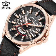 SMAEL-Reloj de pulsera de cuero para hombre, cronógrafo de cuarzo, resistente al agua, estilo militar, deportivo, Masculino 2024 - compra barato