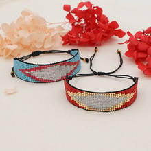 Go2boho miyuki conjunto de pulseiras, bracelete de casal com miçangas, presente para homens e mulheres, joias artesanais, tear de jóias com tecido largo 2024 - compre barato
