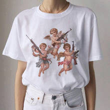 Camisetas Harajuku de estética Grunge de Ángel para mujer, camiseta de dibujos animados Kawaii de ángeles, camiseta de moda de los años 90, camisetas Ullzang para mujer 2024 - compra barato