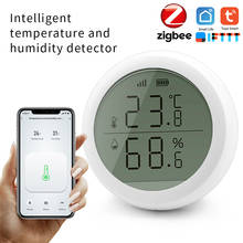 Tuya ZigBee Smart Home Temperature And Humidity Sensor With LED Screen Works With Google Assistant and Tuya Zigbee Hub 2024 - buy cheap