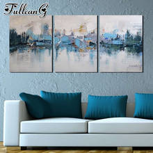 FULLCANG-pintura diamante 5d diy "paisaje de grafiti abstracto", tríptico completo, cuadrado, redondo, decoración del hogar, FC2006 2024 - compra barato