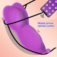 Calcinha vibratória com controle remoto via bluetooth, com vibrador aplicativo sem fio, brinquedo sexual para casais e sex shop 2024 - compre barato