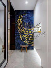 Ручная стеклянная мозаика художественная настенная наклейка, Декор 2024 - купить недорого