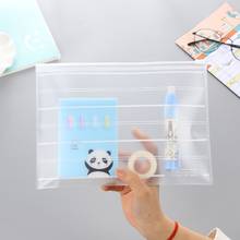 PVC A4 A5 Clear Transparent Plastic Waterproof Stationery Case Zipper Bag Pouch 24BB 2024 - buy cheap