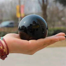 MOKAGY  60mm Natural Obsidian Polished Black Healing Crystal Balls for Decoration 1pc 2024 - buy cheap