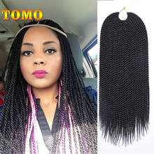 TOMO Hair 30Roots 14" 16" 18" 20" 22"  Synthetic Crochet Twist Braiding Hair Extensions Senegalese Twist 18Colors 1Pack/Lot 2024 - buy cheap