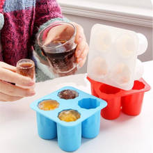 Molde de silicona para hacer cubitos de hielo, molde de 4 tazas para hacer cubitos de hielo, para Bar, fiesta, cerveza, bebida, Chocolate 2024 - compra barato