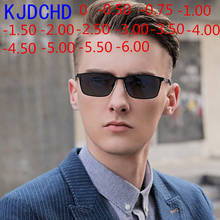 Fashion men's Business ultralight myopia Discoloration sunglasses Prescription Glasses 0 -0.50 -0.75 -1.00 to -6.00 2024 - buy cheap