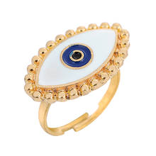 2020 New Adjustable Gold Red Heart blue Evil Eye vintage punk Rings for women female popular cute evil eye love heart gold ring 2024 - buy cheap