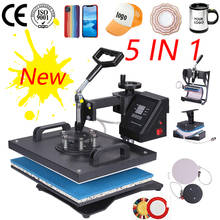 Double display  30*38CM 5 in 1 Combo Heat Press Machine 2D Sublimation Printer Printing Machine T-shirt Cap Mug Plates Case 2024 - buy cheap