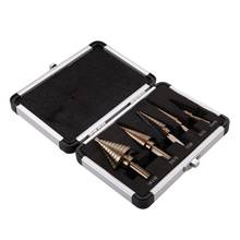 5pcs Step Drill Bits Set Round Cobalt Multiple Hole 50 Sizes High Speed Steel Wood Metal Drill Bit Set Power Tool with Case 2024 - buy cheap