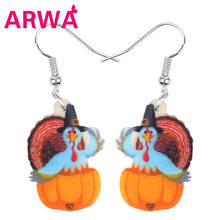 Bonsny de acrílico de Acción de Gracias Anime calabaza pavo pendientes de pollos gota colgante decoraciones joyas para mujeres niñas adolescentes chico regalo 2024 - compra barato