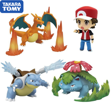 Takara Tomy-figuras de acción de la primera generación, juguetes de personajes de Ash Ketchum Blastoise Charizard Venusaur de Pokémon, regalos para niños 2024 - compra barato