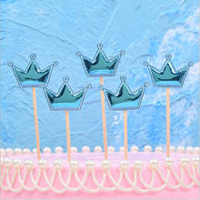 Decoração para festas de aniversário infantil, 5 peças, conjunto de bandeiras para bolo, chá de bebê, aniversário, casamento, brindes 2024 - compre barato