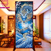 DIY Diamond Painting Dragon Cross Stitch Diamond Embroidery animal 5D Diamond Decor Full Square round Drill Handmade decor large 2024 - buy cheap