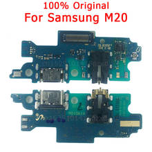 Puerto de carga Original para Samsung Galaxy M20, placa de carga USB para M205F, Conector de base PCB, Cable flexible, piezas de repuesto 2024 - compra barato