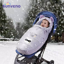 Sunveno 0-24M Baby Sleeping Bag Stroller Winter Windproof Thick Sleep sacks For Infant wheelchair envelopes newborns Cocoon For 2024 - buy cheap