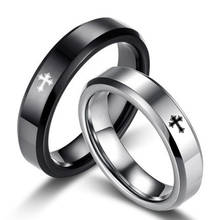 MANGOSKY 4mm 6mm 8mm Cross Titanium Ring For Men and Women 2024 - buy cheap