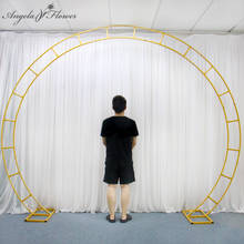 Accesorios de boda al aire libre arco de hierro doble arcos estante geométrico soporte de flores artificiales fiesta escenario decoración de fondo arcos 2024 - compra barato