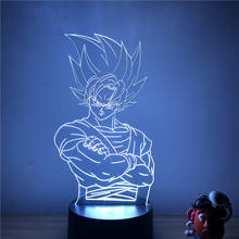 3D LED Night Light Anime Dragon Ball Z Goku Super Saiyan Ver. Action Figure 7 Colors Touch Optical Illusion Table Lamp Model 2024 - buy cheap