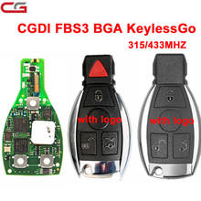 CG FBS3 KeylessGo Key 315MHZ 433MHZ Keyless Go Smart Be Key Smart Key Shell 3/4 Buttons With Logo For Mercedes-benz 2024 - buy cheap