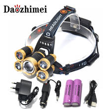 8000 Lumen Zoom Headlamp XML T6+4Q5 Head Lamp Powerful Led Headlight Head Torch 18650 Rechargeable Fishing Hunting Light 2024 - buy cheap