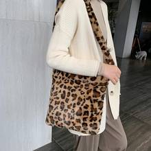 Faux Fur Crossbody Bags For Women 2020 Winter Leopard Shoulder Messenger Bag Lady Plush Soft Warm Handbags Girls Christmas Gift 2024 - buy cheap