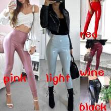 Women Tight Trouser Autumn Winter Women Thin Velvet PU Leather Pants Female Sexy Elastic Stretch Faux Leather Skinny Pencil Pant 2024 - buy cheap