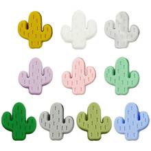 Good New 10Pcs BPA Free Food Grade Silicone Soother Molar BeadsNewborn Infants Toddler Teething Toy Cactus Baby Teether 2024 - buy cheap