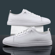 Hot Sale White Men's Sneakers Genuine Leather Light Casual Shoes For Men Breathable Men Shoes Tenis Male Handmade Outdoor Flats 2024 - buy cheap