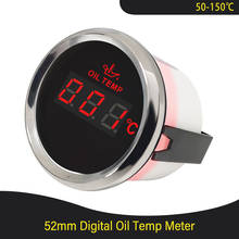 52mm Boat Truck Car LCD Digital Oil Temp Gauge Temperature Meter 50-150℃ 12V 24V with Red Backlight 2024 - buy cheap