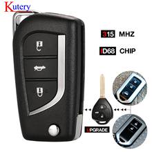 Kutery 315mhz ID68 Chip Flip Remote Car Key from 2010 2011 2006 2008 2009  for Toyota Corolla camry HIGHLANDER rav4 CROWN 2024 - buy cheap