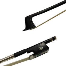Free Shipping 3pc New 4/4 Carbon Fiber Viola Bow with white bow hair Black carbon Bow 4/4Viola Bow Ebony Frog 2024 - compre barato