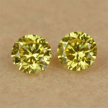 3~20mm 5A Grade Dark Golden Yellow Loose Lab Created Cubic Zircon Gems Round Shape Cut CZ Stone Beads For Jewelry 2024 - buy cheap