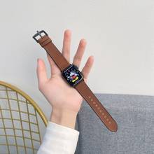 38mm 42mm rubber + Leather Loop for Apple Watch Band 40mm 44mm Strap for iwatch series 1 2 3 4 5 6 7se 41mm 45mm Wristband Belt 2024 - buy cheap