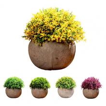 Simulation Potted Fresh Home Decoration Plastic Rural Grass Ball Fake Bonsai for Living Room Wedding Party Decoration 2024 - buy cheap