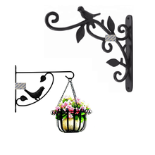 2Pcs Black Wall Hanging Plants Bracket Planter Hook Flower Pot Bird Feeder Wind Chimes Lanterns Patio Lawn Garden Outdoor Porch 2024 - buy cheap
