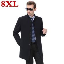 Gabardina de talla grande para hombre, abrigo masculino de talla grande 7XL, 8XL, con diseños de chaqueta ajustada e informal para negocios 2024 - compra barato