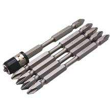5Pcs S2 Screwdriver Bits Set 100Mm Phillips Strong Magnet Driver Steel Double Head Hex Shank With Magnetizer Ring 2024 - buy cheap