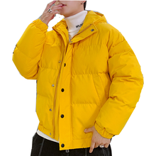 Chaqueta gruesa cálida de invierno japonesa y coreana para hombre, chaqueta de plumas color amarillo y negro 2024 - compra barato