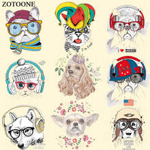 ZOTOONE Cartoon Animal Flower Patches Cute Stickers Iron on Transfers for Clothes T-shirt Heat Transfer Accessory Appliques E 2024 - buy cheap